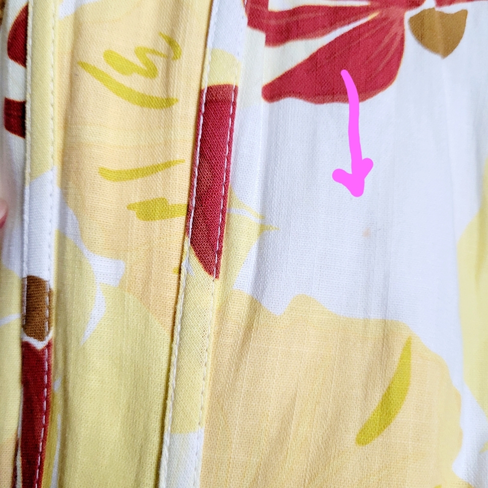 Sabo Skirt White Mini Dress with Yellow & Red Floral Print - Picture 11 of 12